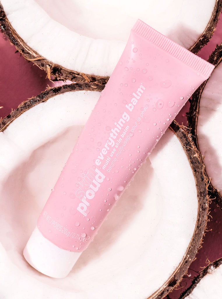 Tube of Skin Proud Everything Balm in a coconut