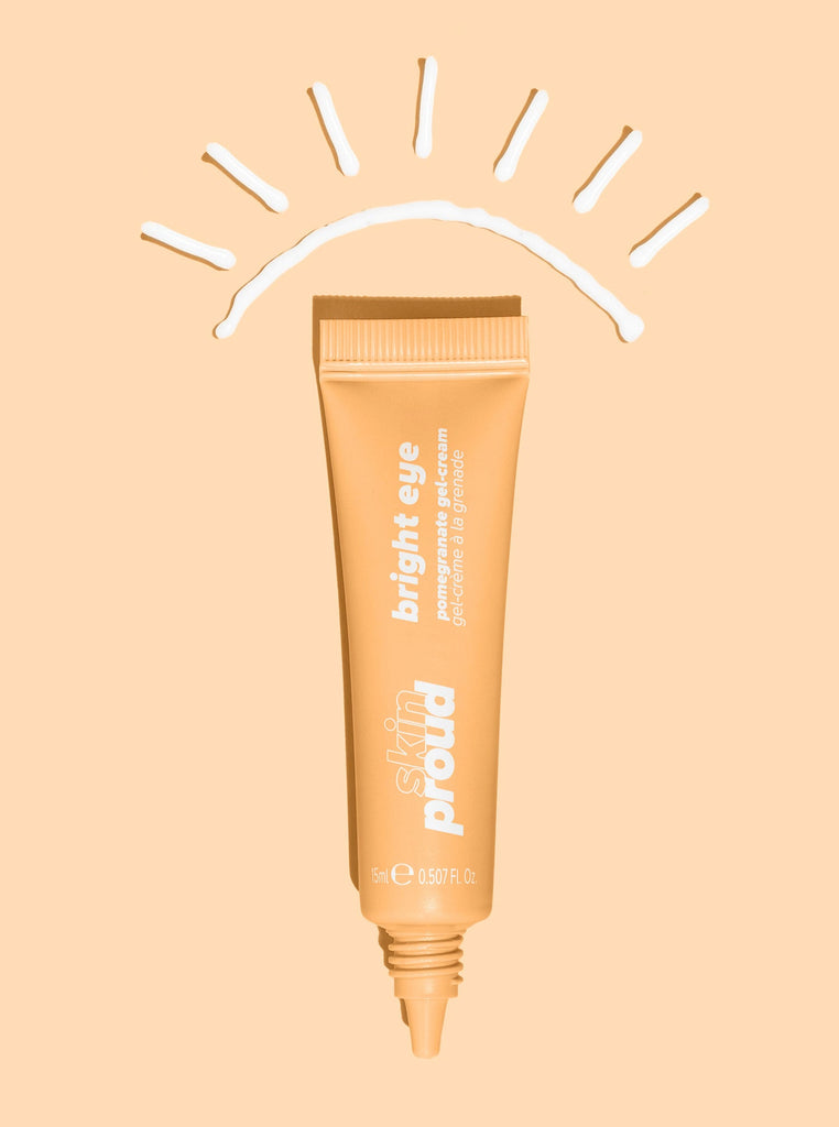 Tube of Skin Proud Bright Eye eye cream with no lid